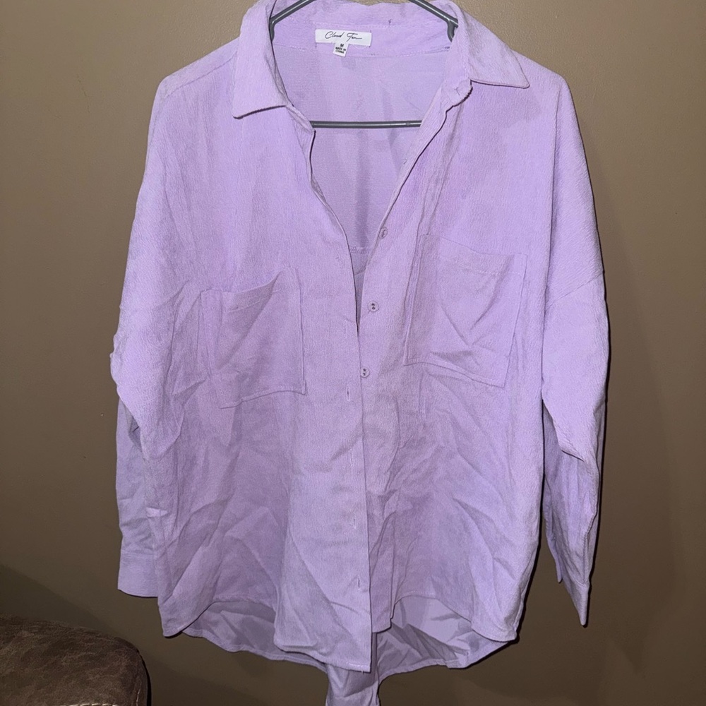 Chic Women's Lavender Button Down Shirt